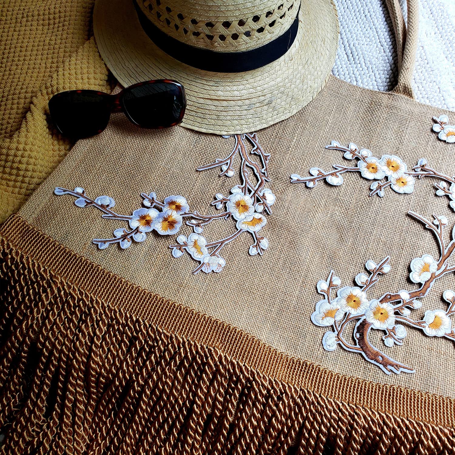 Expo Blb121gr Dakota Two Tone Gusset Jute Tote Bag Summer Essential | Green - Image 4