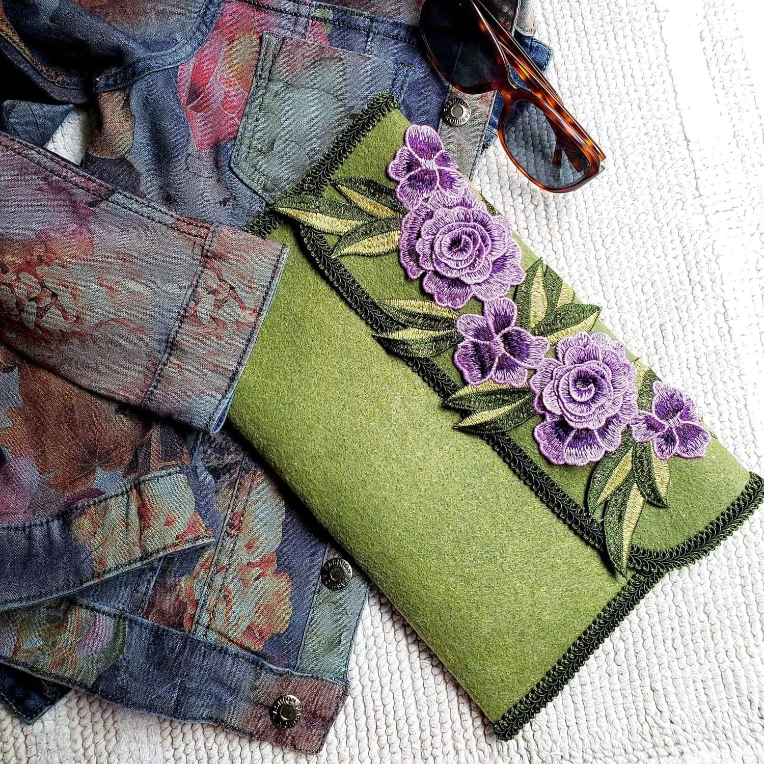 Expo International Amina Layered Embroidered Flower Patches/Appliques, Coral - Image 3