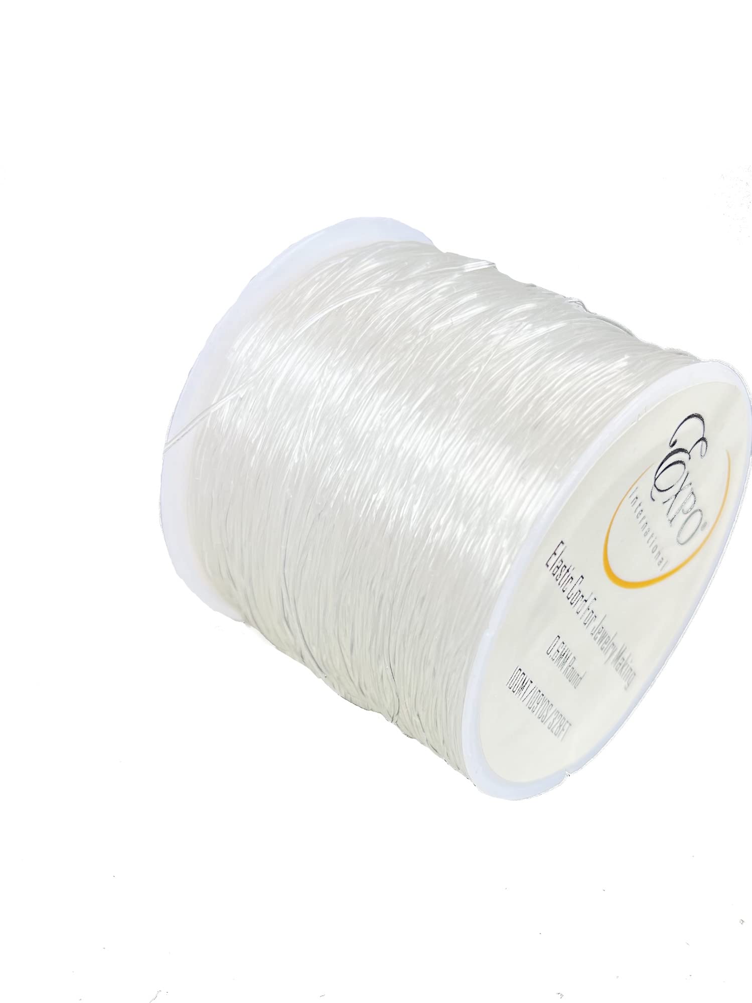 Expo International Elastic String Cord, 0.6 mm Wide Premium Stretchy String Cord for Jewelry Making, Thin Bracelet Cord, Versatile Jewelry Cord, Roll/Spool of 100 Meters, Clear - Image 3