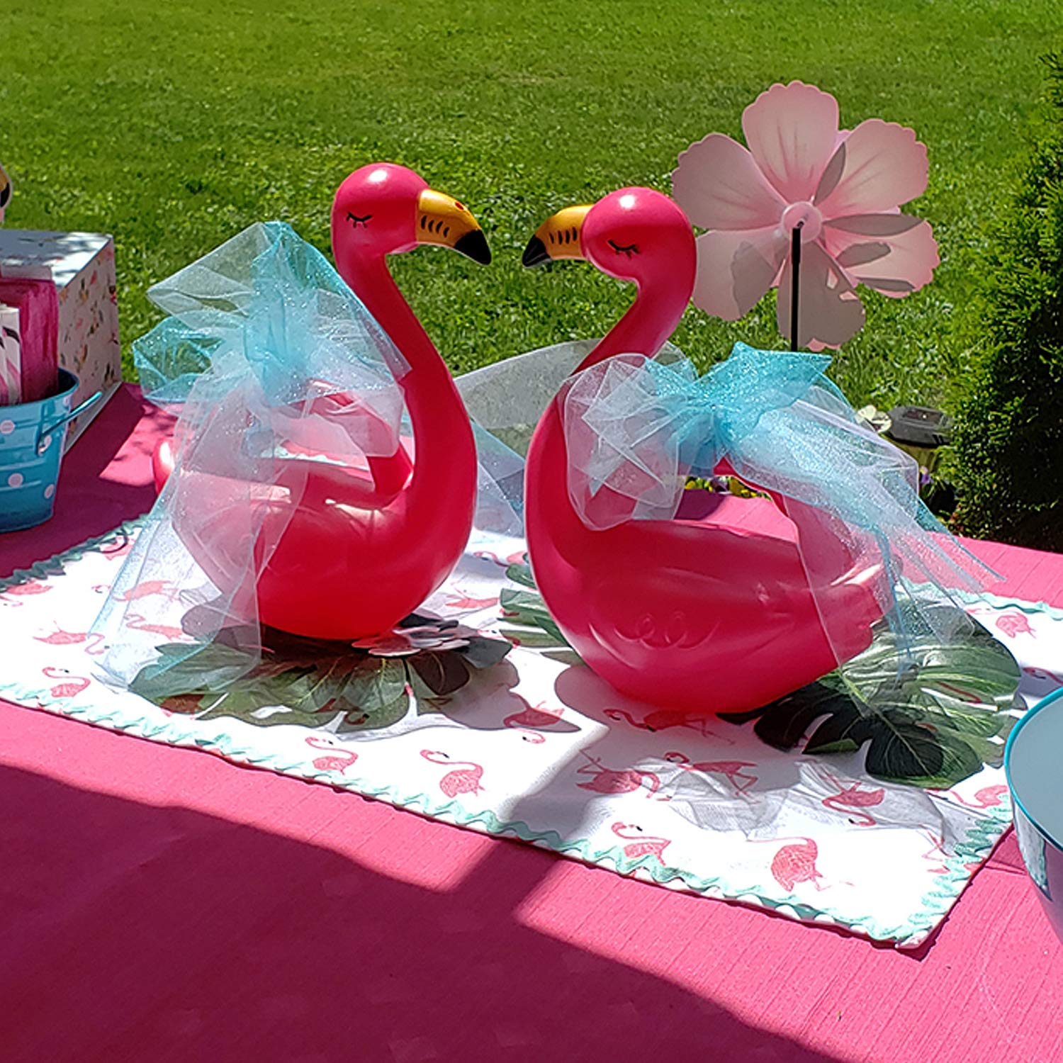 Expo International Pack of 4 Premium Shiny Tulle Spools of 6 Inch X 25 Yards | Baby Blue - Image 4