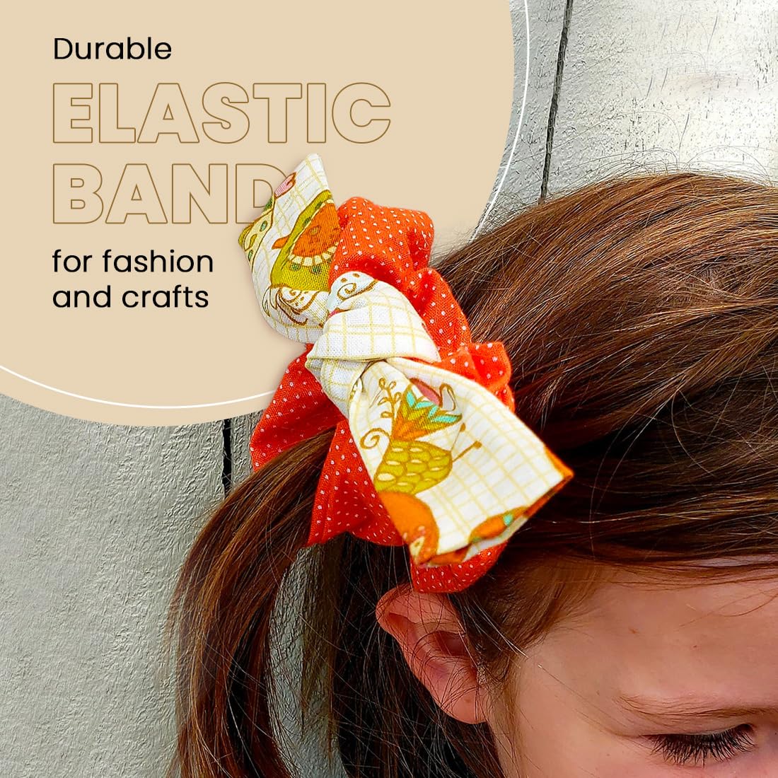 Expo International 1/4" Ultra Soft Knit Elastic Band-10 Yards | Yellow Trim - Image 5