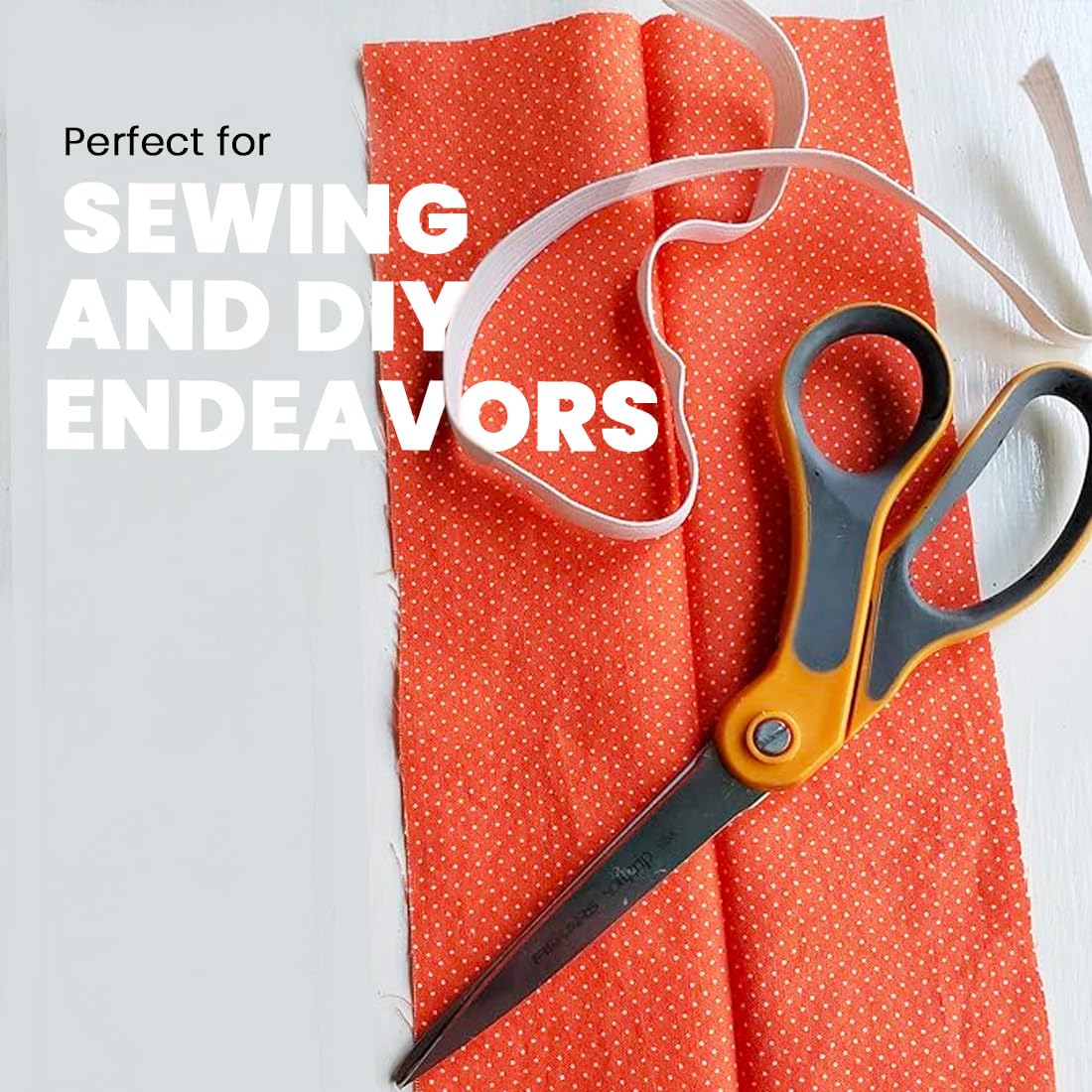 Expo International 1/4" Ultra Soft Knit Elastic Band-10 Yards | Yellow Trim - Image 7