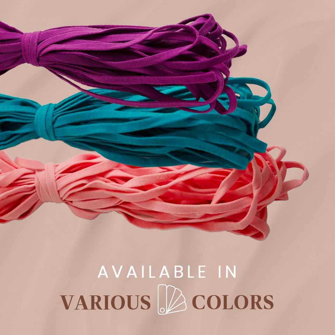 Expo International 1/4" Ultra Soft Knit Elastic Band-10 Yards | Yellow Trim - Image 4