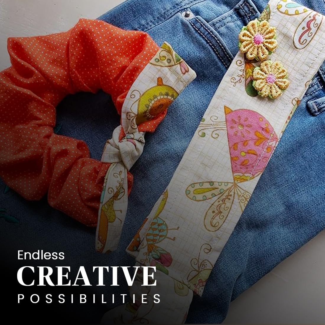 Expo International 1/4" Ultra Soft Knit Elastic Band-10 Yards | Yellow Trim - Image 6